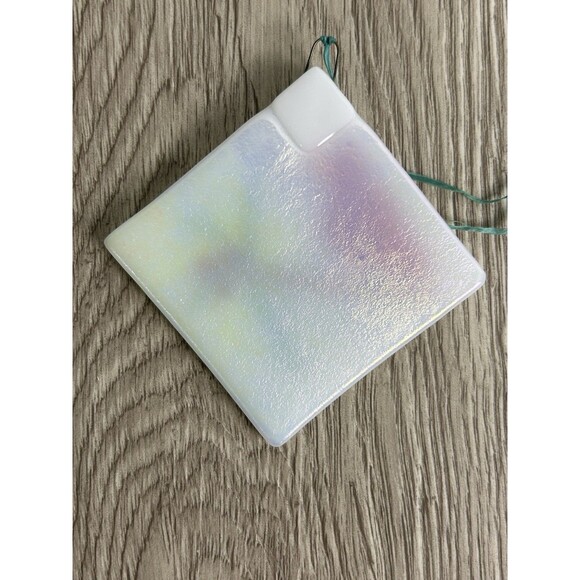 Vintage Fused Art Glass Ornament Cardinal On Branch & Berries Christmas 2” - Picture 4 of 5